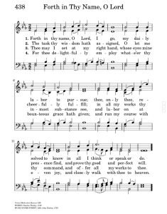 Hymn 004 - Forth in Thy Name, O Lord I go